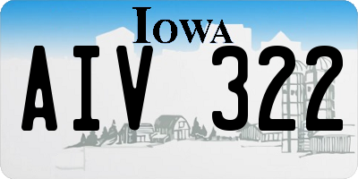 IA license plate AIV322
