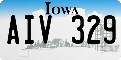 IA license plate AIV329