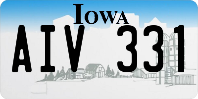 IA license plate AIV331