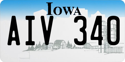 IA license plate AIV340