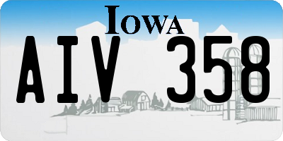IA license plate AIV358