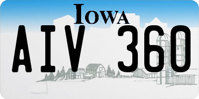 IA license plate AIV360