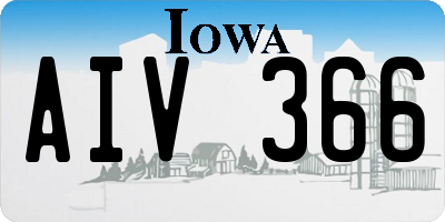 IA license plate AIV366
