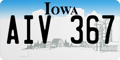 IA license plate AIV367