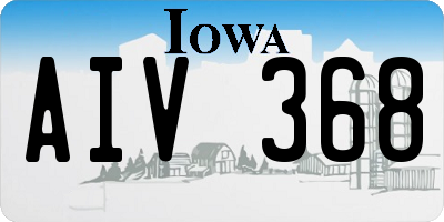 IA license plate AIV368