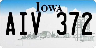 IA license plate AIV372