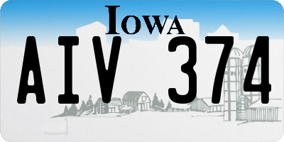 IA license plate AIV374