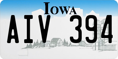 IA license plate AIV394