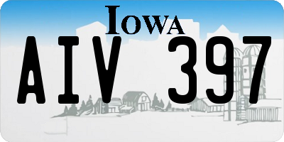 IA license plate AIV397