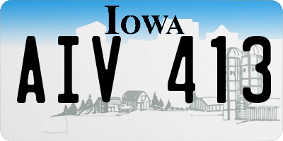 IA license plate AIV413