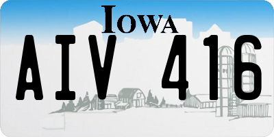 IA license plate AIV416