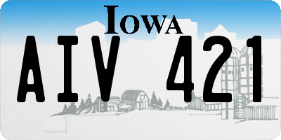 IA license plate AIV421
