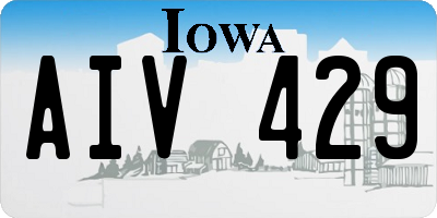 IA license plate AIV429