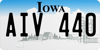 IA license plate AIV440