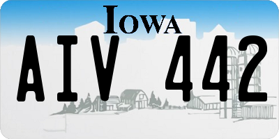 IA license plate AIV442