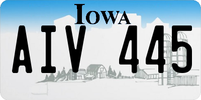IA license plate AIV445