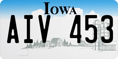 IA license plate AIV453