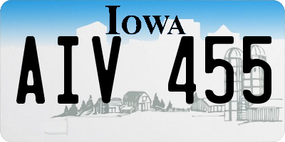 IA license plate AIV455