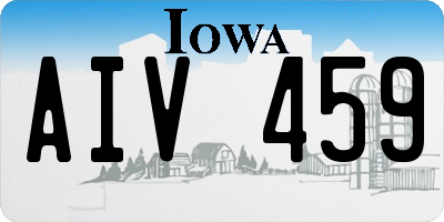 IA license plate AIV459