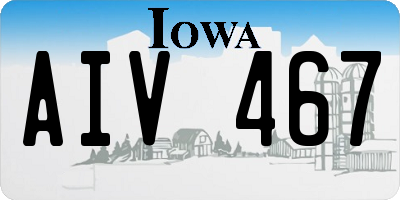IA license plate AIV467