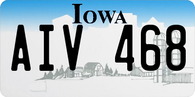 IA license plate AIV468