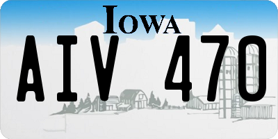 IA license plate AIV470