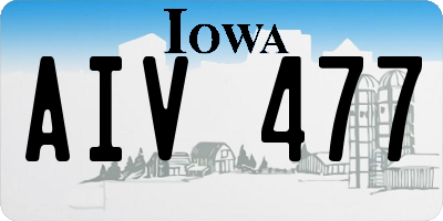 IA license plate AIV477