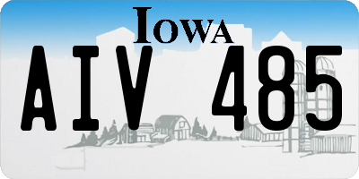 IA license plate AIV485