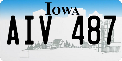IA license plate AIV487
