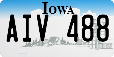 IA license plate AIV488