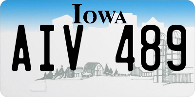 IA license plate AIV489