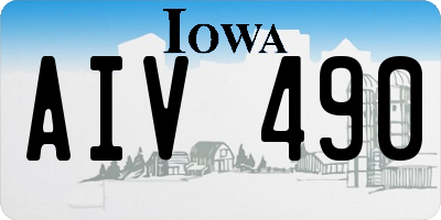 IA license plate AIV490