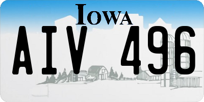 IA license plate AIV496