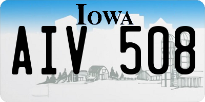 IA license plate AIV508