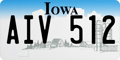 IA license plate AIV512