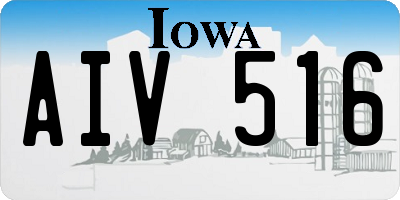 IA license plate AIV516