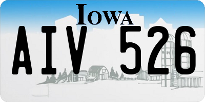 IA license plate AIV526