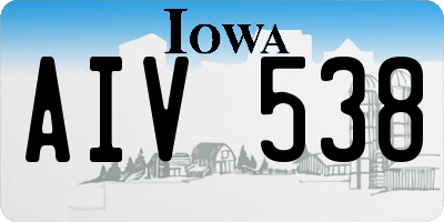 IA license plate AIV538