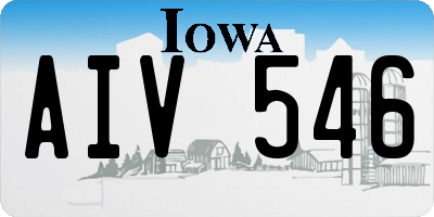 IA license plate AIV546