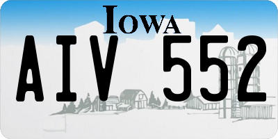 IA license plate AIV552