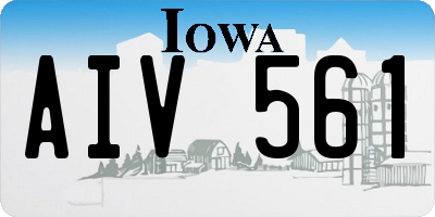 IA license plate AIV561
