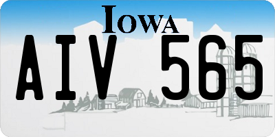 IA license plate AIV565