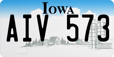 IA license plate AIV573