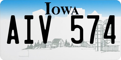 IA license plate AIV574