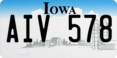 IA license plate AIV578