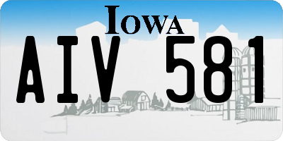 IA license plate AIV581
