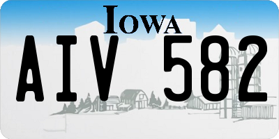IA license plate AIV582