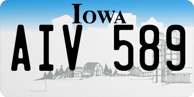 IA license plate AIV589