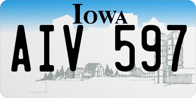 IA license plate AIV597