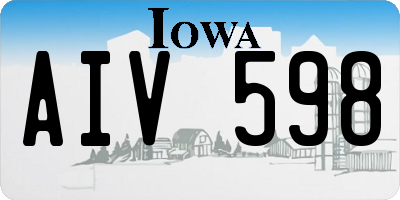 IA license plate AIV598